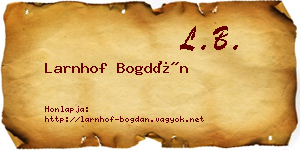 Larnhof Bogdán névjegykártya
